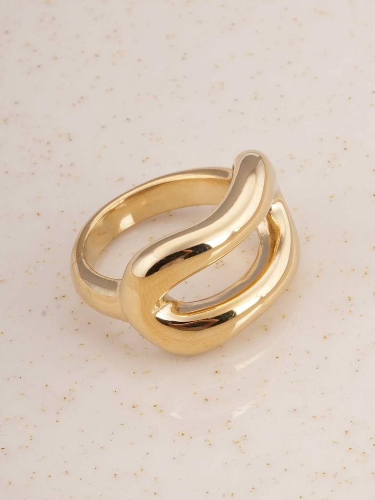 Sculptural Gold Ring For Womens : SSWRG0518-6