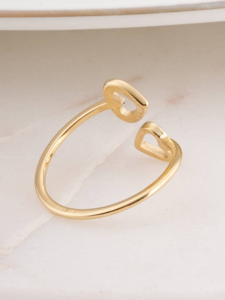 Modern Open Silver Triangle For Womens (Size- Adjustable) - Waterproof & Anti-Tarnish : SSWRG0524-A