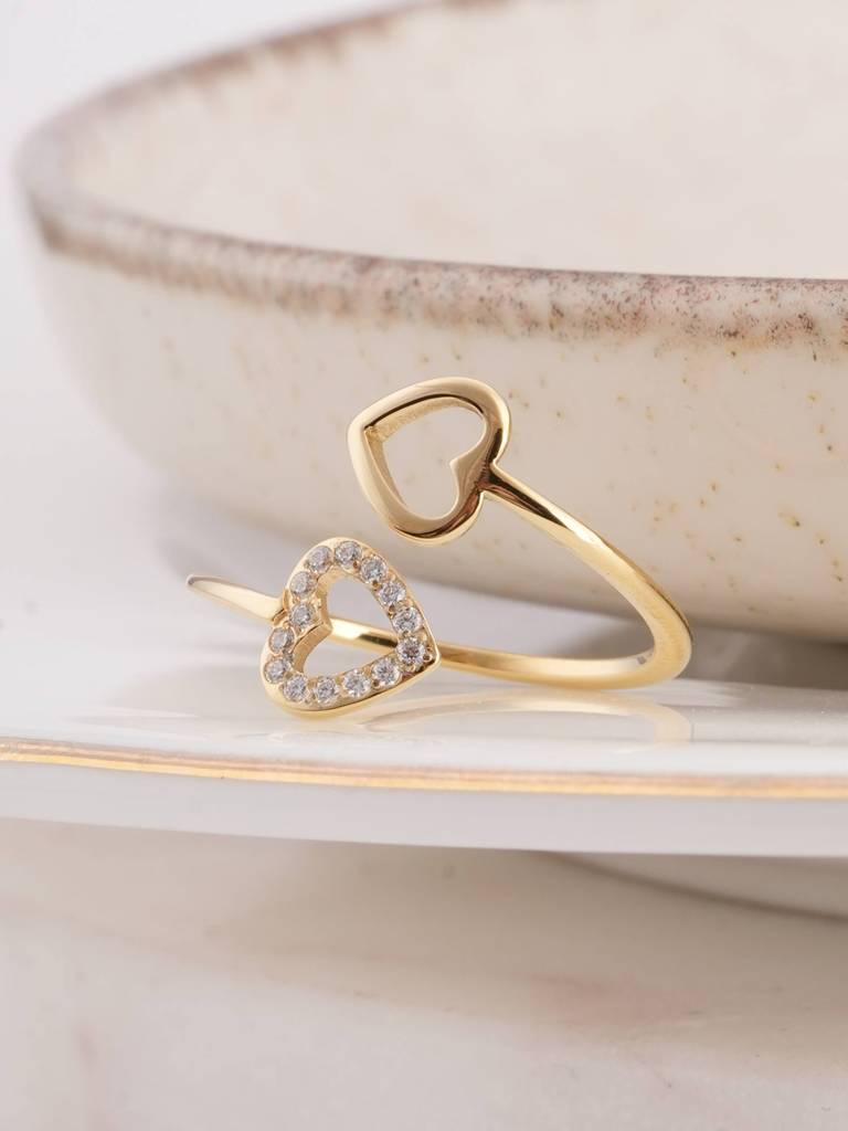 Modern Open Silver Triangle For Womens (Size- Adjustable) - Waterproof & Anti-Tarnish : SSWRG0524-A