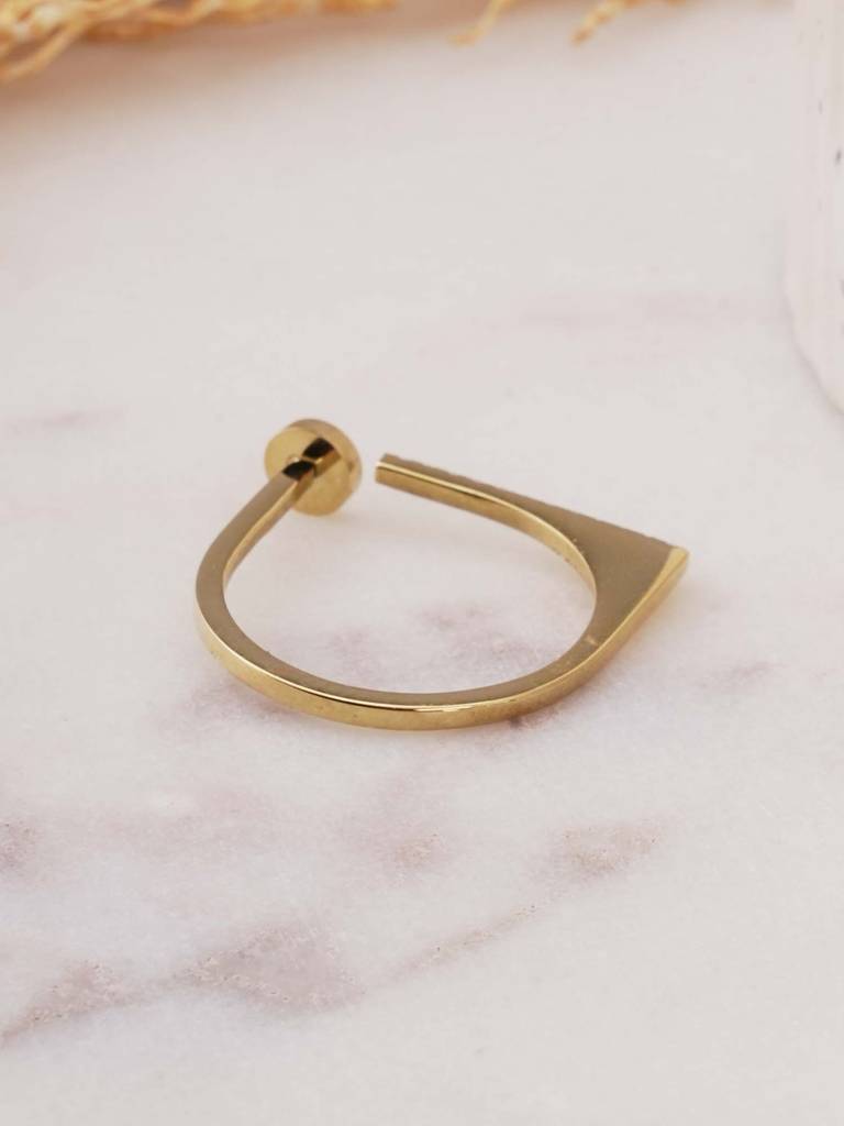 Geometric Bar & Bezel Diamond Ring For Womens : SSWRG0558-6