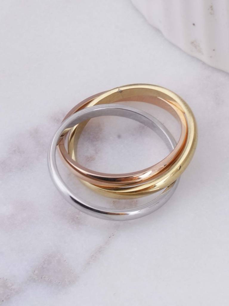 Classic Tri Colour Ring For Womens : SSWRG0562-5
