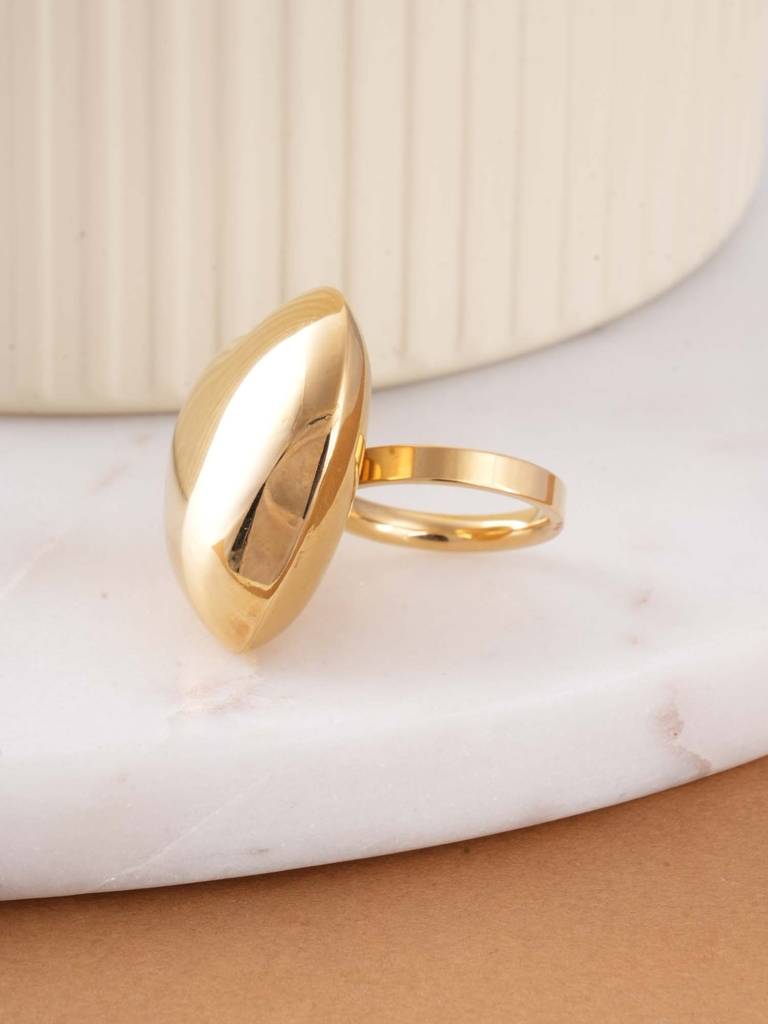 Chunky Gold Heart Ring For Womens : SSWRG0569-6