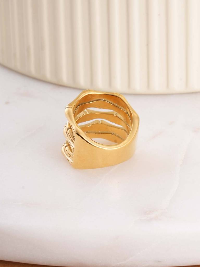 Stacked Bamboo Ring For Womens : SSWRG0583-5