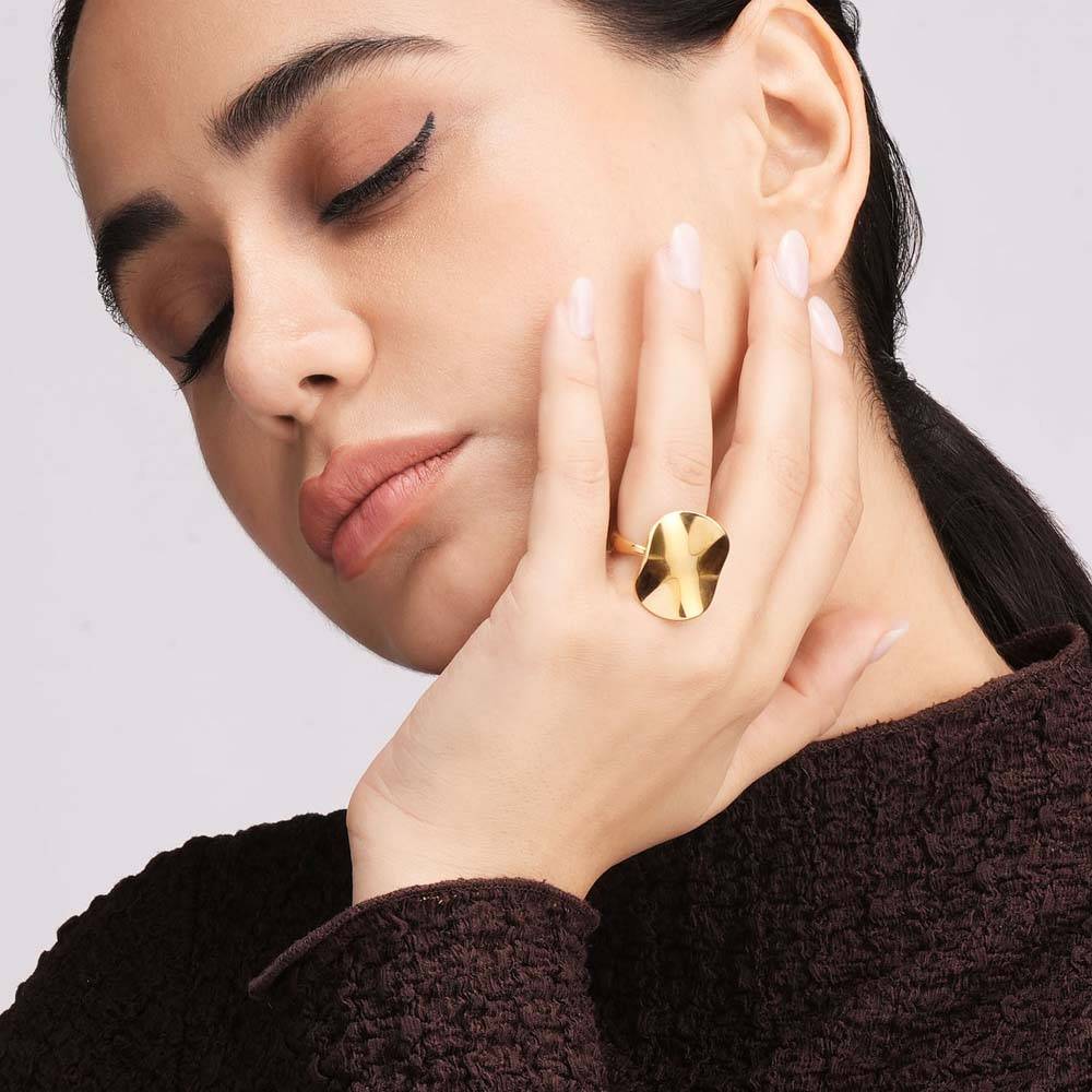 Abstract Plateau Ring For Women (Size - A) : SSWRG0828-A