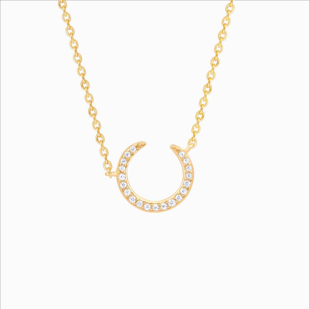 925 Sterling Silver Moonlit Muse Pendant Necklace : STNC35