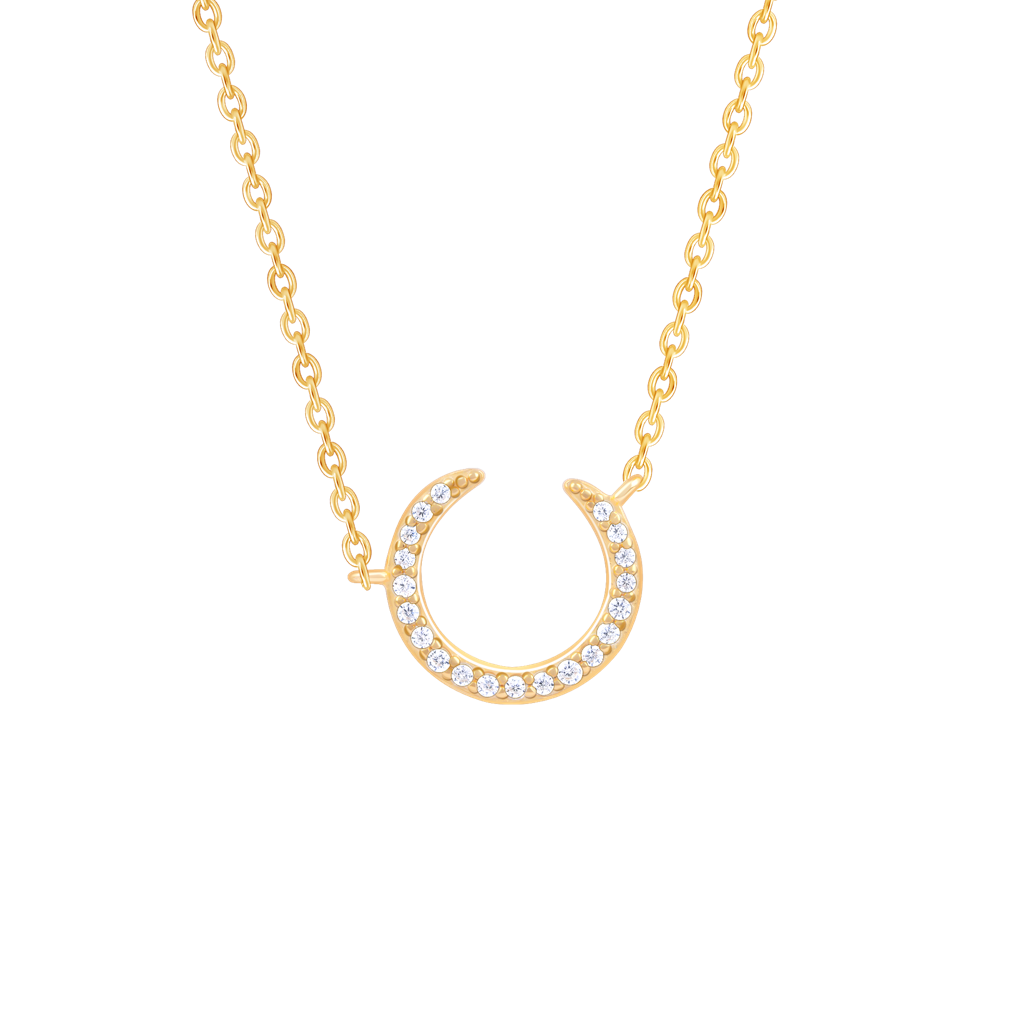 925 Sterling Silver Moonlit Muse Pendant Necklace : STNC35