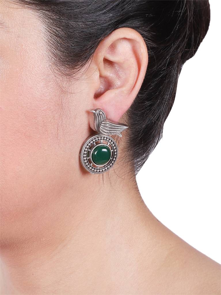 Firoza Chidya Stud Earrings : STONESTUD1388