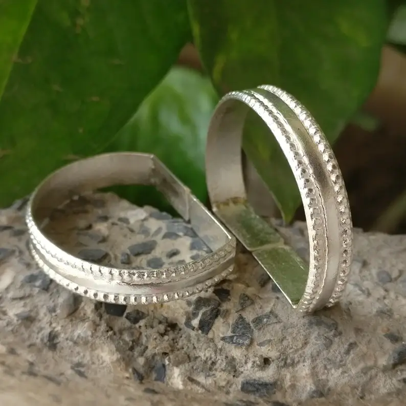 Adjustable D-Shape Terling Silver Toe Ring Big Size : STR001-B