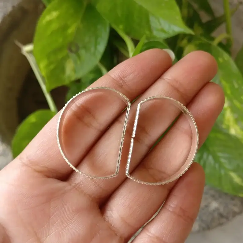 Adjustable D-Shape Terling Silver Toe Ring Big Size : STR001-B