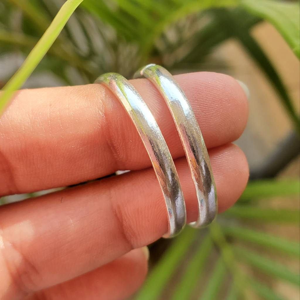 Sleek Silver Adjustable Sterling Silver Toe Ring : STR005