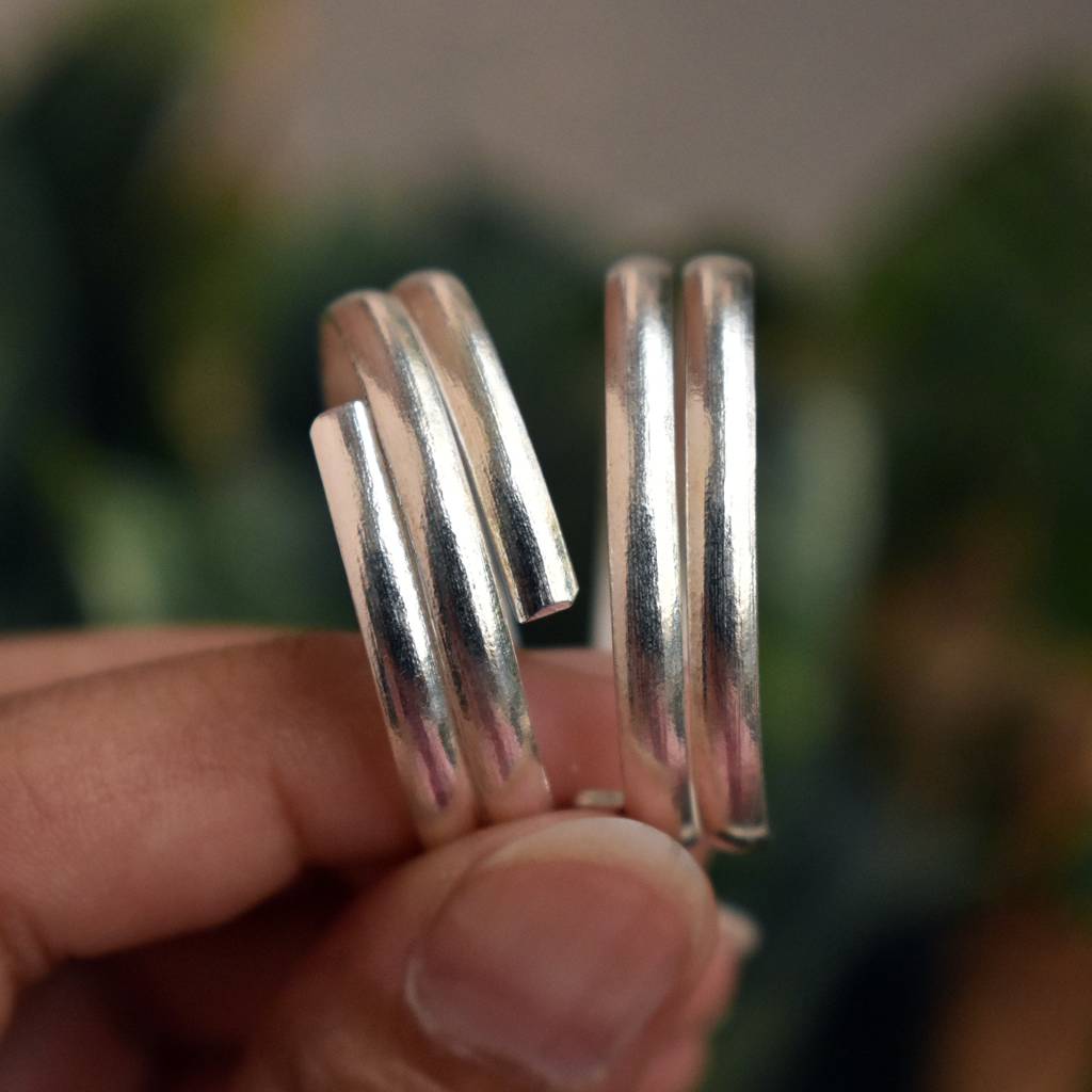 Double-Stacked Adjustable Sterling Silver Toe Ring : STR011