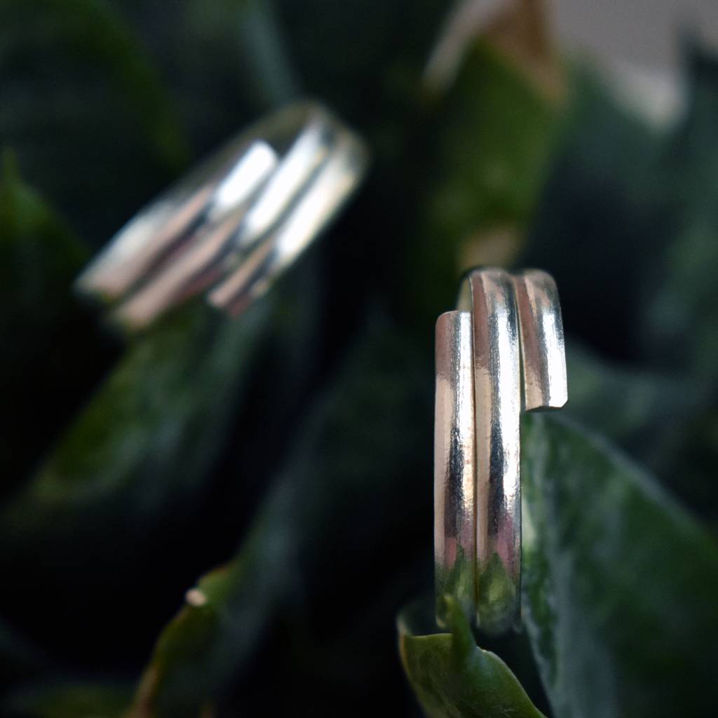 Double-Stacked Adjustable Sterling Silver Toe Ring : STR011