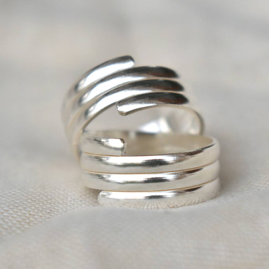 Multi Band Adjustable Sterling Silver Toe Ring : STR012