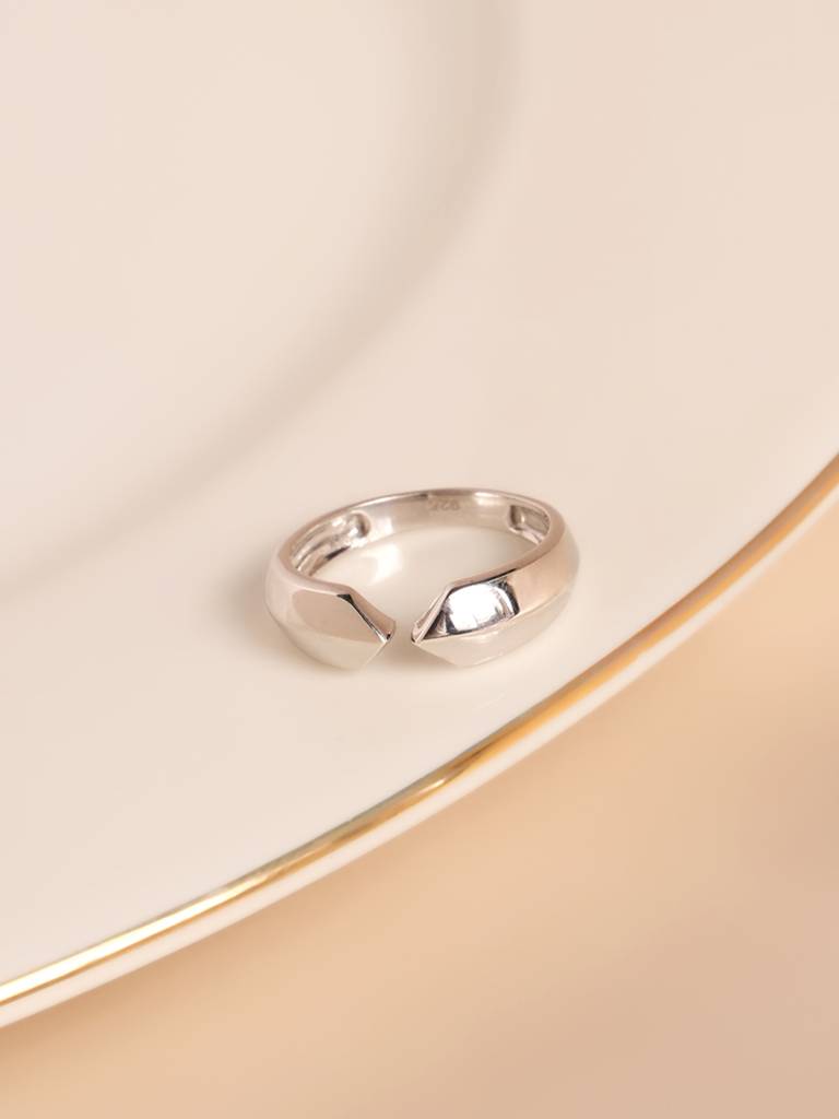 Unity Gap 925 Silver Unisex Ring For Unisex : STURG0984-6
