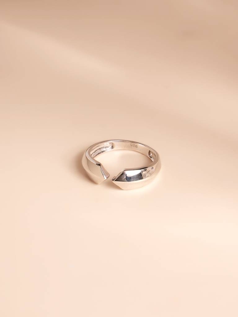 Unity Gap 925 Silver Unisex Ring For Unisex : STURG0984-6