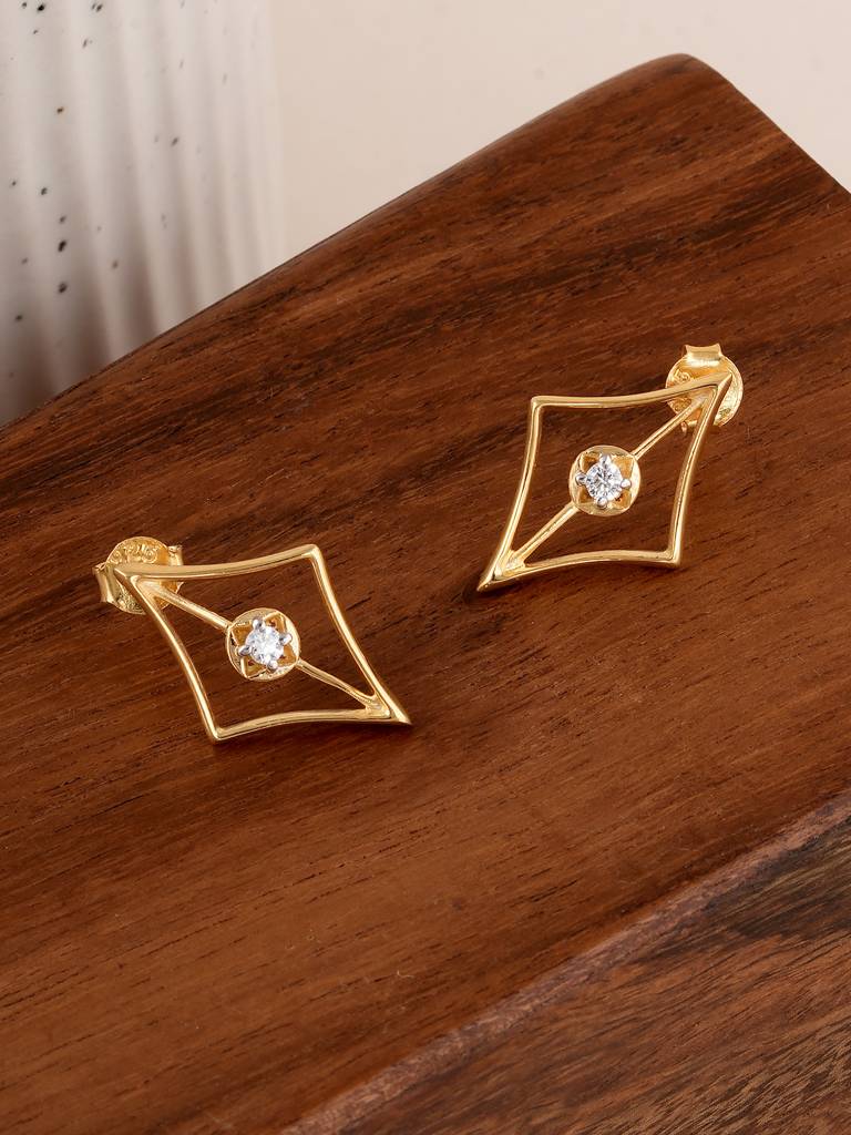 Diamond Drape 925 Silver Signature Earrings For Women | Diamond Drape ...