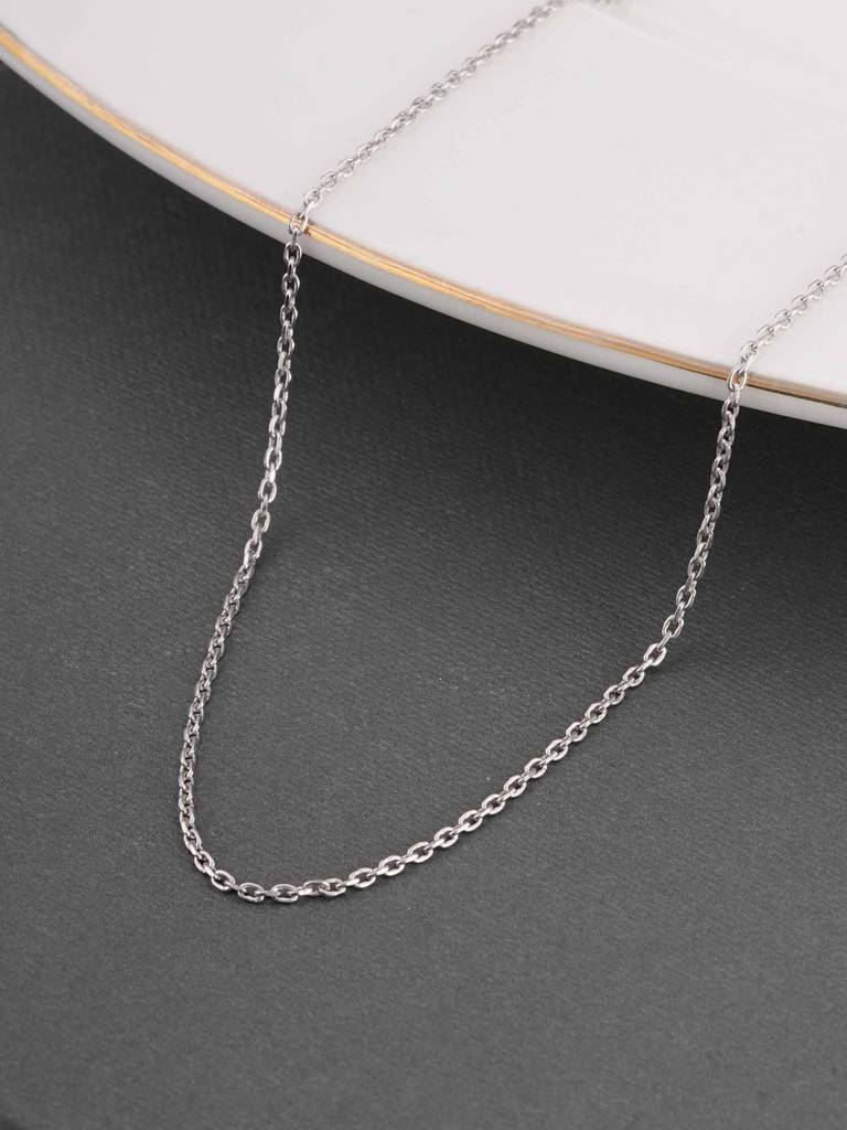 925 Sterling Silver Chain Necklace For Womens : STWNC0324