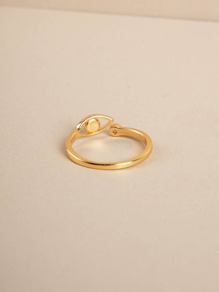 Evil Eye Zeinth Open 925 Silver Ring For Womens - Size- Adjustable : STWRG0903-A