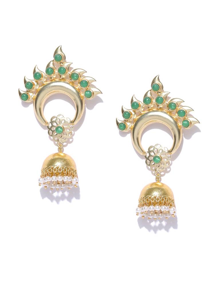 Emerald Crecent Jhumka : SWARNAJH1546