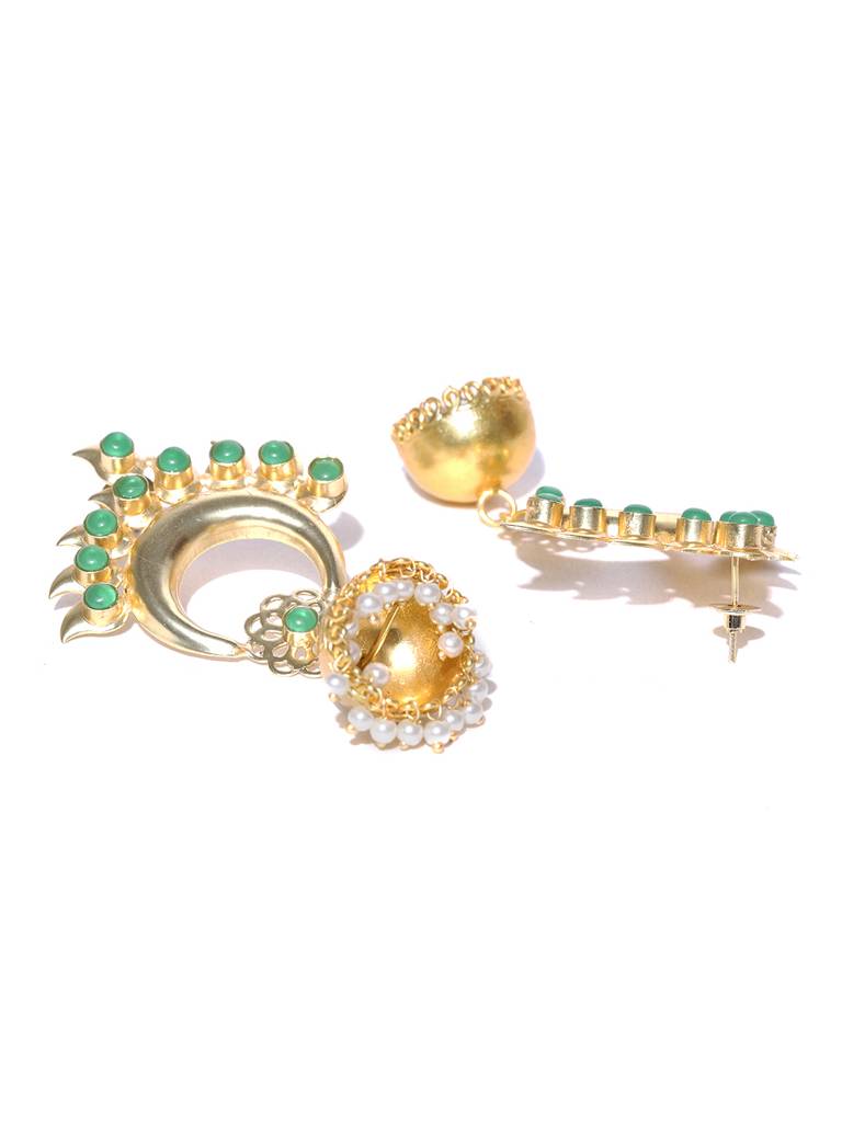 Emerald Crecent Jhumka : SWARNAJH1546