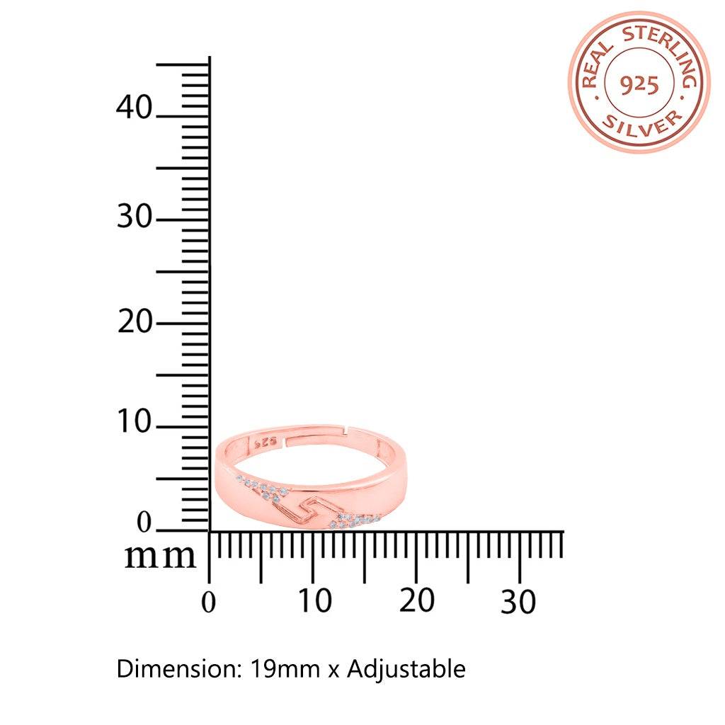 Rose Gold Vintage Women'S Band Ring : ZLCPLR-1005WR