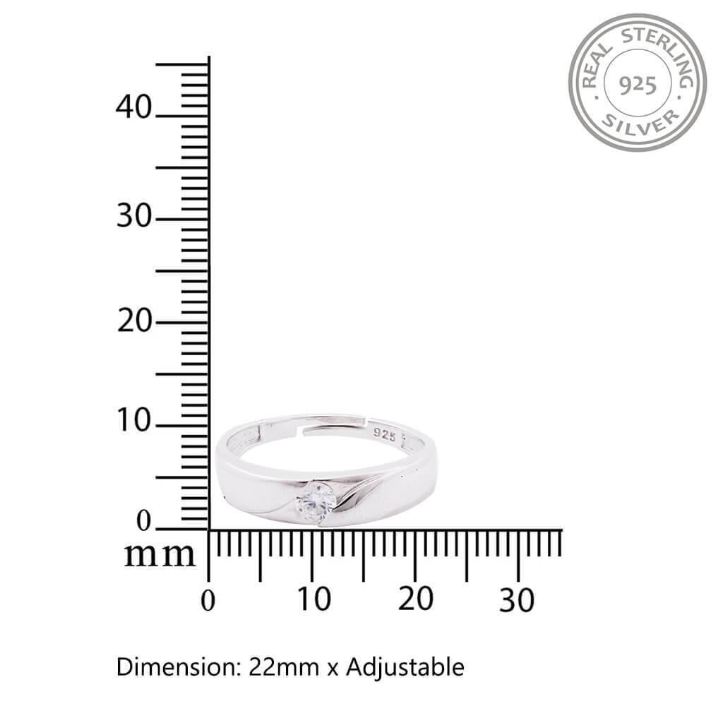 Silver Criss Cross Band For Men'S : ZLCPLR-1011-MW