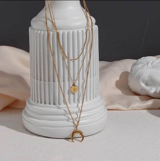 Sleek Layered Necklace, Serena