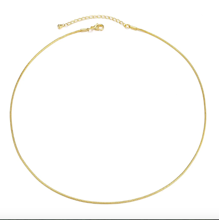 18Kt Gold Plated Herringbone Necklace, Sabya