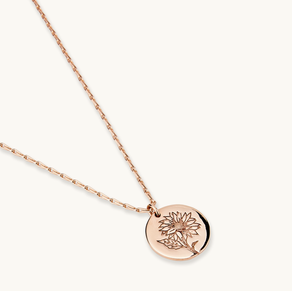 Sunflower Medallion Necklace : PENK74