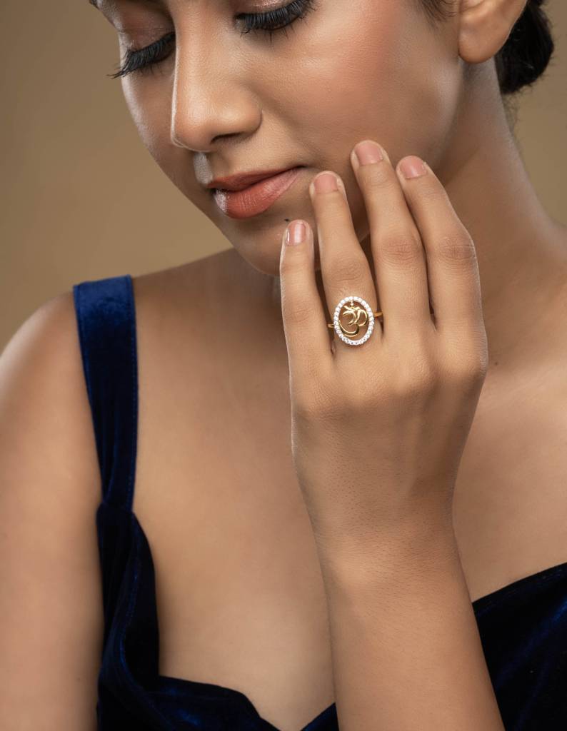 925 Silver Aum Ring : CSR33