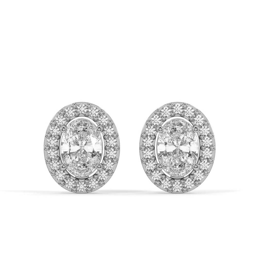 Florence Halo Stud Earrings : SLVR-EYG-19