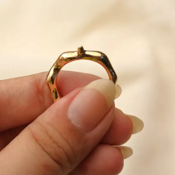 Tfc Sleek Gold Plated Adjustable Ring : 30052