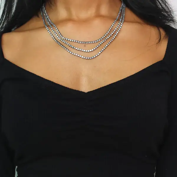 Smoky Sparkle Necklace Set : NG256