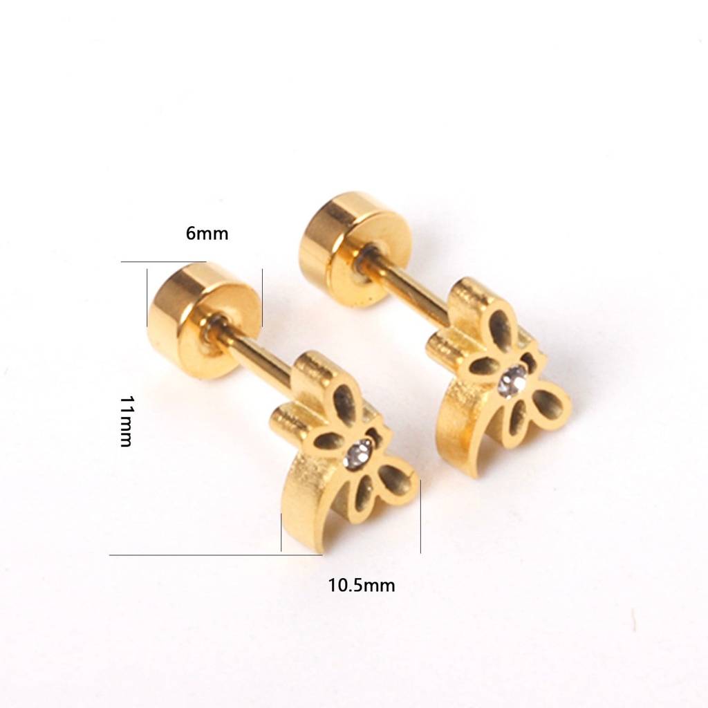 Sparkle Butterfly 18K Gold Plated Children'S Earrings : TWLK-JWLRY-SPRKLBTRFLY-PK2