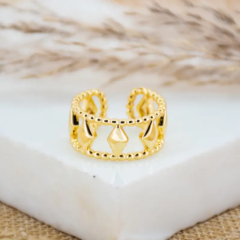 Spiked Golden Band Ring