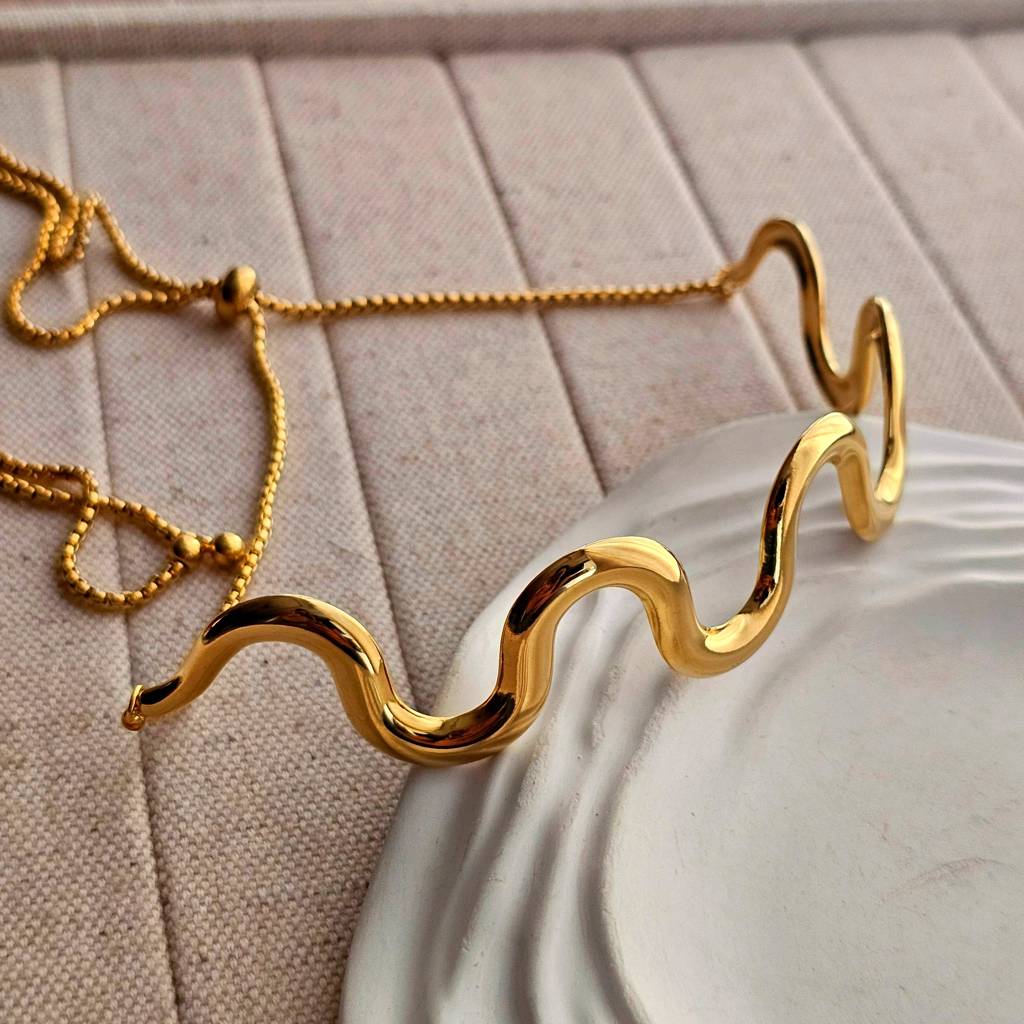 Spiral Adjustable Choker Necklace : TAA-9999904734245-NECKLACE