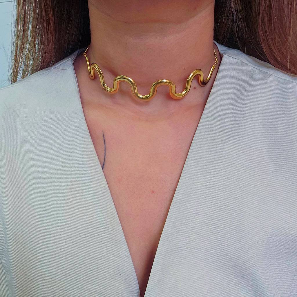 Spiral Adjustable Choker Necklace : TAA-9999904734245-NECKLACE