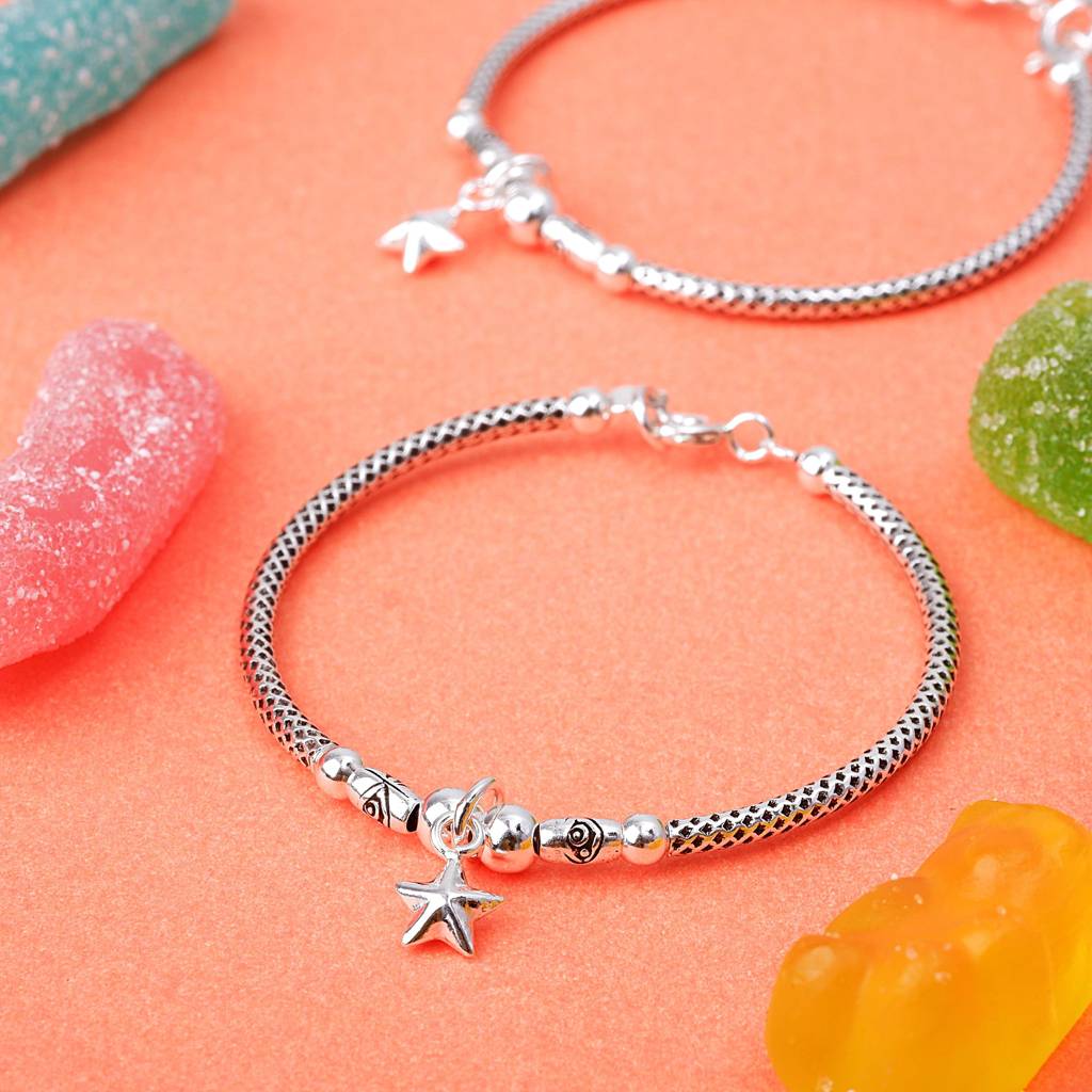 Star 925 Silver Adjustable Kids Bangle : StarBangle