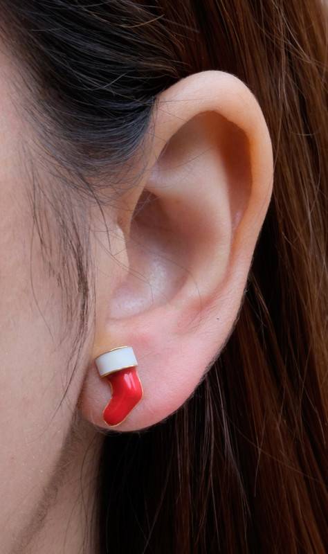 Stocking Studs In Sterling Silver With Gold Vermeil | Festive Christmas Jewelry For Women & Girls : StockingStuds