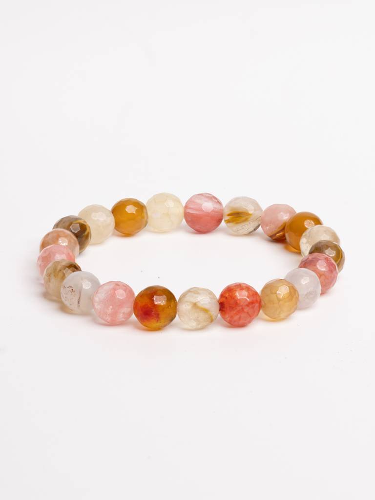 Multi Cherry Quartz Bracelet : LAABL91-65-S