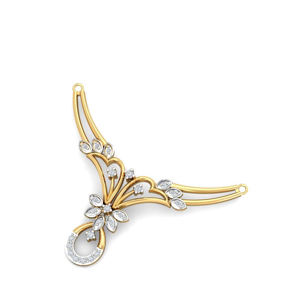 KuberBox 18K Yellow Gold Aaryanna Mangalsutra