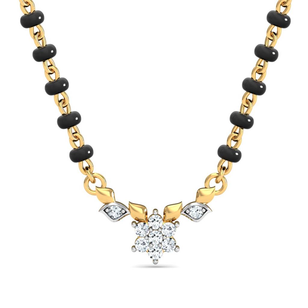 KuberBox 18K Yellow Gold Avdaat Mangalsutra