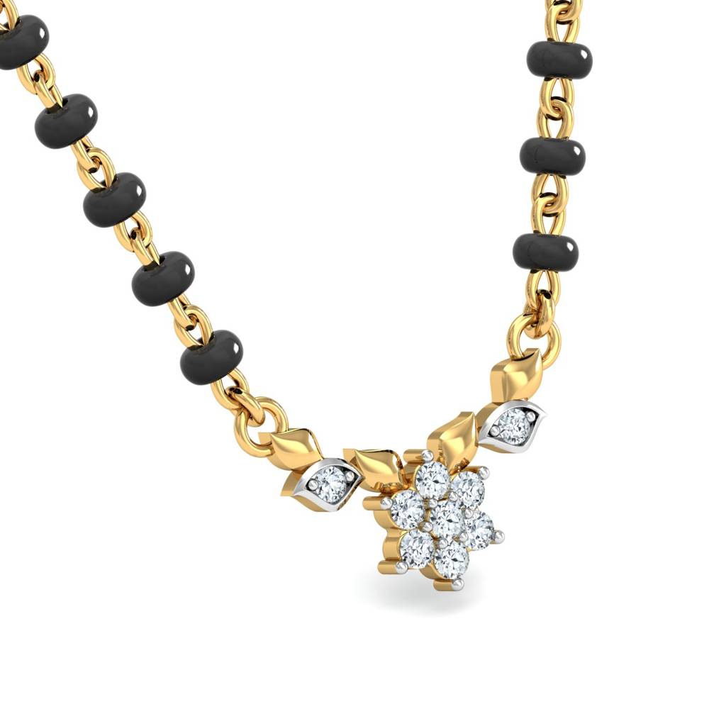 KuberBox 18K Yellow Gold Avdaat Mangalsutra