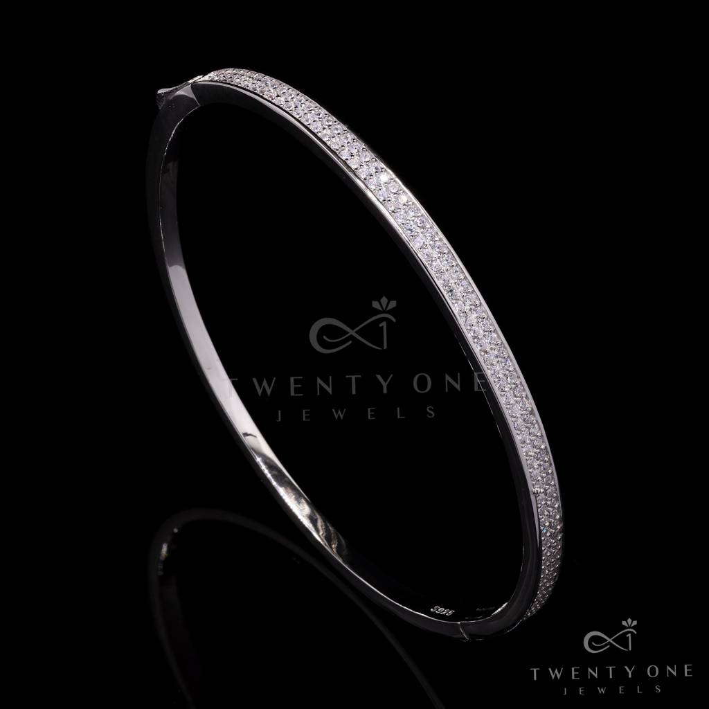 Pure 925 Silver Openable Villow Bracelet : TB4128