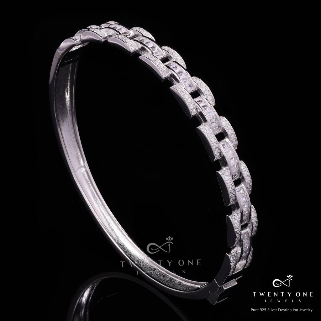 Luxury Brand Inspired Premium Link Style Gerald Bracelet On Pure 925 Silver : TB4143