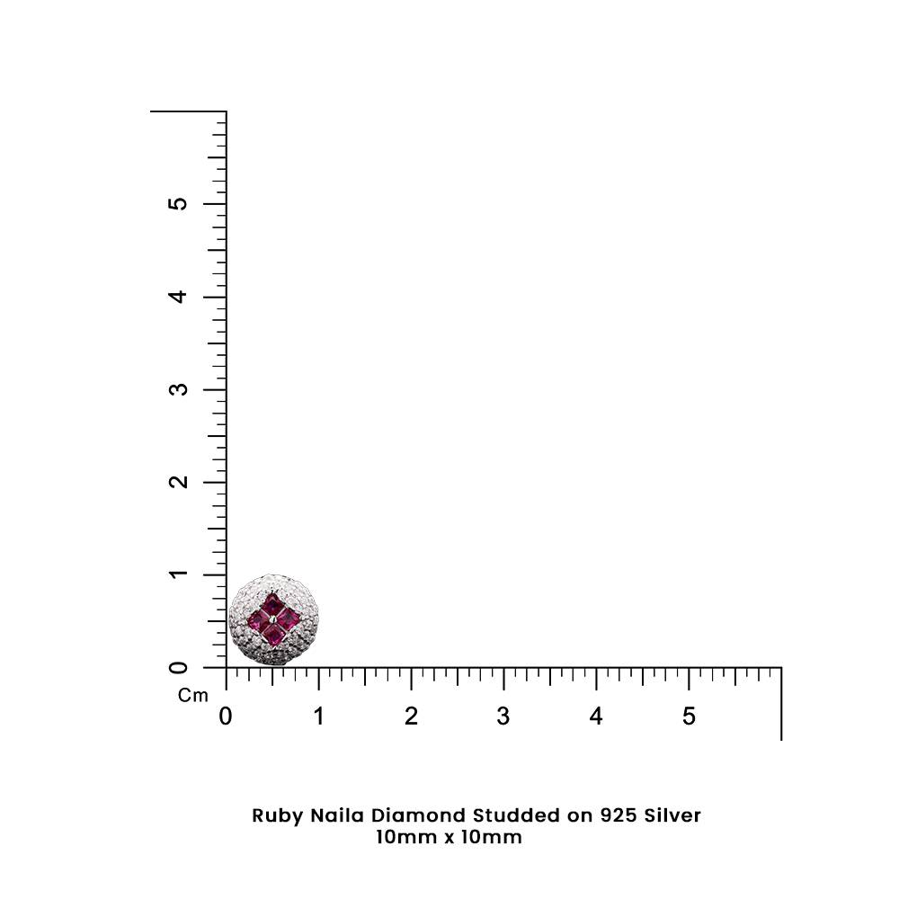 Naila Diamond Studs On Pure 925 Silver : TE2244