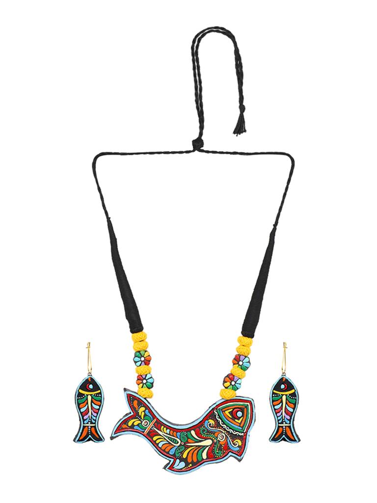 Jugal Matsya Necklace Set : TERRANS1562