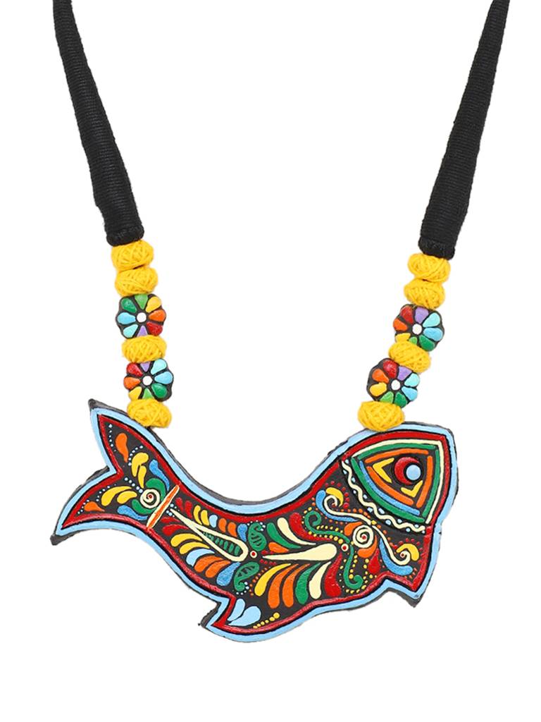 Jugal Matsya Necklace Set : TERRANS1562
