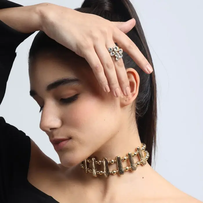 Tfc Aureate Gold Plated Choker Necklace : 20212