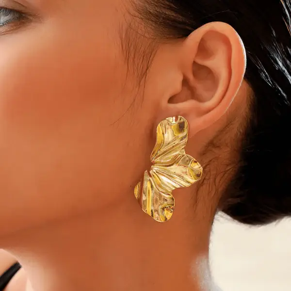 Tfc 18K Bling Blossom Gold Plated Stud Earrings : 10033